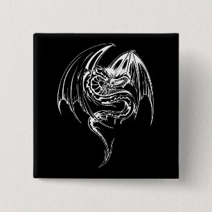 Wyvern Drachen sind Fantasy-mythologische Kreature Button
