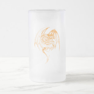 Wyvern Drachen sind Fantasy-mythologische Kreature Mattglas Bierglas