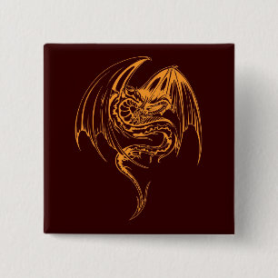 Wyvern Dragon sind Mythische Wesen der Fantasie Button