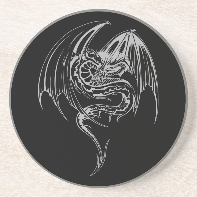 Wyvern Dragon sind Mythische Wesen der Fantasie Getränkeuntersetzer (Vorne)