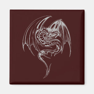 Wyvern Dragon sind Mythische Wesen der Fantasie Magnet