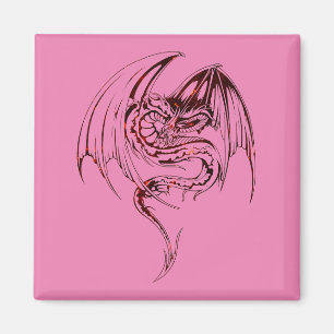 Wyvern Dragon sind Mythische Wesen der Fantasie Magnet