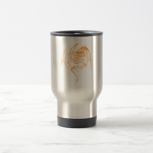 Wyvern Dragon sind Mythische Wesen der Fantasie Reisebecher (Mittel)