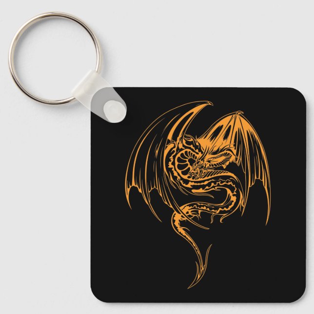 Wyvern Dragon sind Mythische Wesen der Fantasie Schlüsselanhänger (Vorderseite)