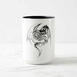 Wyvern Dragon sind Mythische Wesen der Fantasie Tasse
