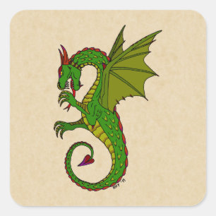 Wyvern Quadratischer Aufkleber