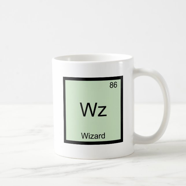 Wz - Wizard Funny Element Chemistry Symbol T - Shi Kaffeetasse (Rechts)
