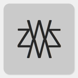 WZSM-Logo-Aufkleber Quadratischer Aufkleber