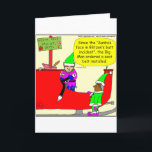 x07 Santa Hit Blitzen's butt - Santa Cartoon Feiertagskarte<br><div class="desc">Seat belts save lives! Even Santa should have a seat belt on,  especially with all of his sudden stops. From the book Christmas Cartoons.</div>