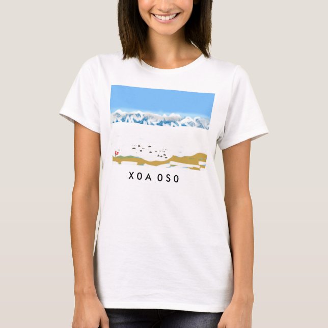 X0A 0S0 arktischer Kreis, digitaler zeichn T-Shirt (Vorderseite)