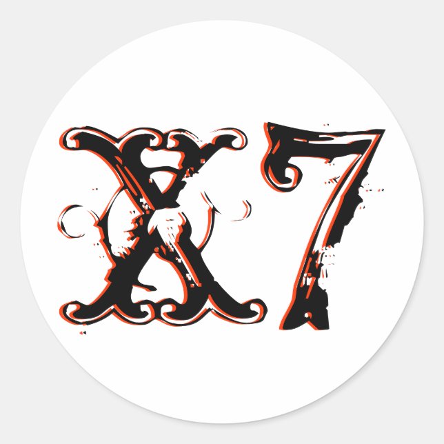 X7-Kreis Runder Aufkleber (Vorderseite)