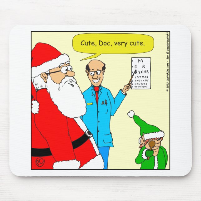 x80 Cartoon der niedlichen Augenarztkarte Mousepad (Vorne)