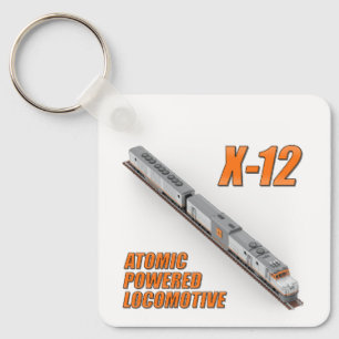 X-12 Atombetriebene Lokomotive doppelseitiger Schl Schlüsselanhänger