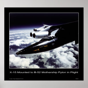 X-15 im Flug angebracht dem Mast zu des Poster