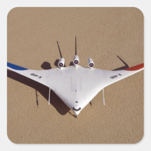 X-48B mischte Flügelkörper unmenschliches Quadratischer Aufkleber