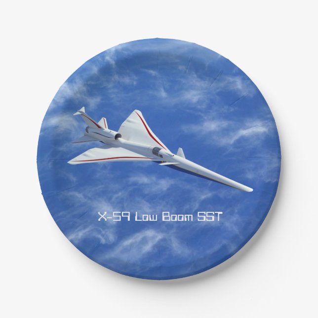 X-59 Billigflugzeuge mit Sonderraumflugzeug Pappteller (Vorderseite)