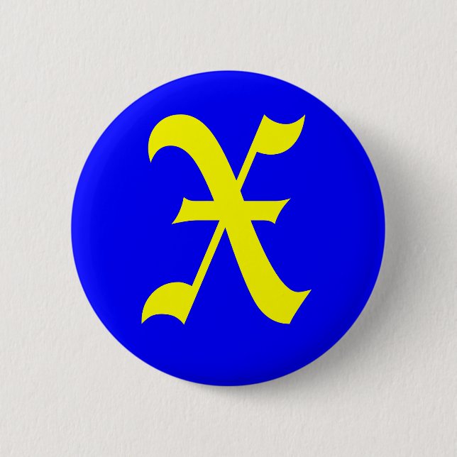 X - ALTES ENGLISCH BUTTON (Vorderseite)