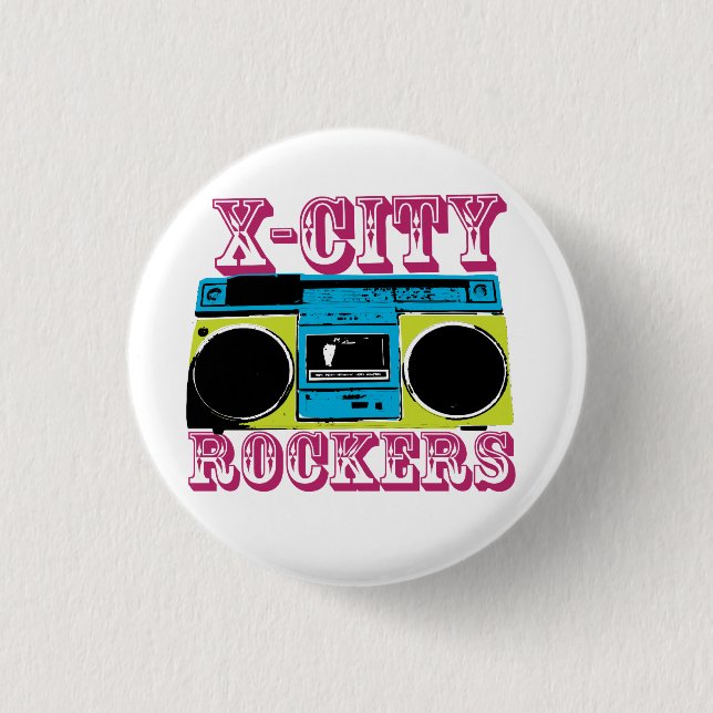 X-CITY ROCKER-Abzeichen Button (Vorderseite)