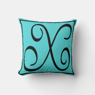 X ERSTE PILLOW - Buchstabe X über den Hintergrund Kissen