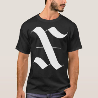 X gotische Monogramm T-Shirt