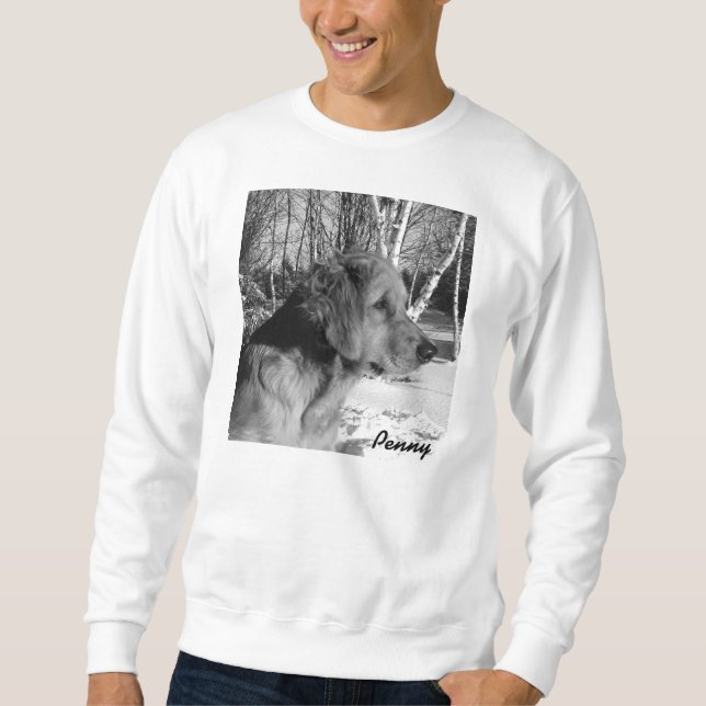 X-Grand sweatshirt blanc des arbres de penny et de (Devant)