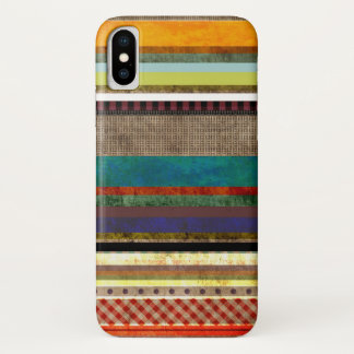 X Grungy Strip Art iPhone X Hülle