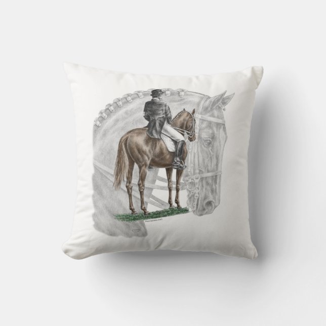 X-Halt Salute Dressage Pferd Kissen (Vorderseite)