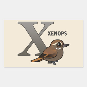 X ist für Xenops Rechteckiger Aufkleber
