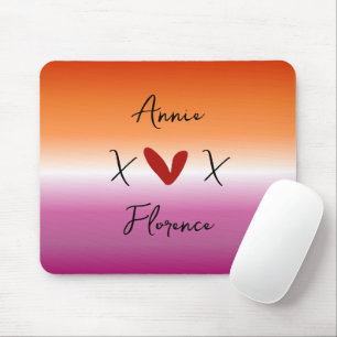 X Love X Sonnenuntergang Lesben-Flagge-Mauspad Mousepad