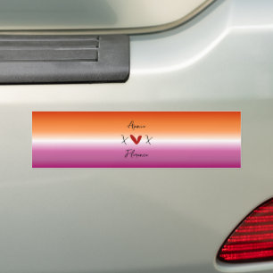 X Love X Sunset Lesben-Flaggen-Aufkleber Autoaufkleber