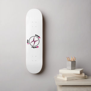 X markiert den Punkt Skateboard