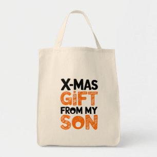 X-Mas Geschenk von meinem Sohn Digital Art Design Tragetasche