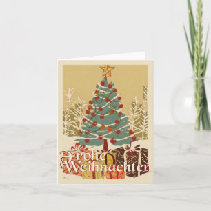 X-Mas Motiv, mit Geschenken unterm Weihnachtsbaum Karte