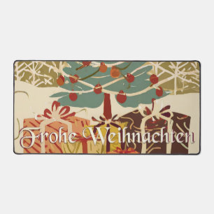 X-Mas Motiv, mit Geschenken unterm Weihnachtsbaum Schreibtischunterlage