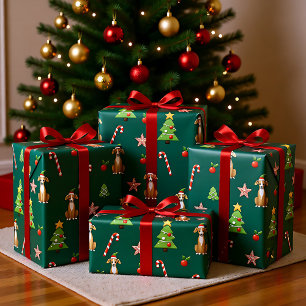 X mas Whippet Wonderland Seidenpapier