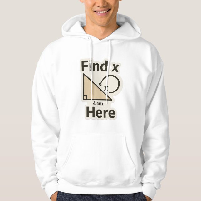 X Math Joke Sticker finden - Funny Geometry Puff Hoodie (Vorderseite)