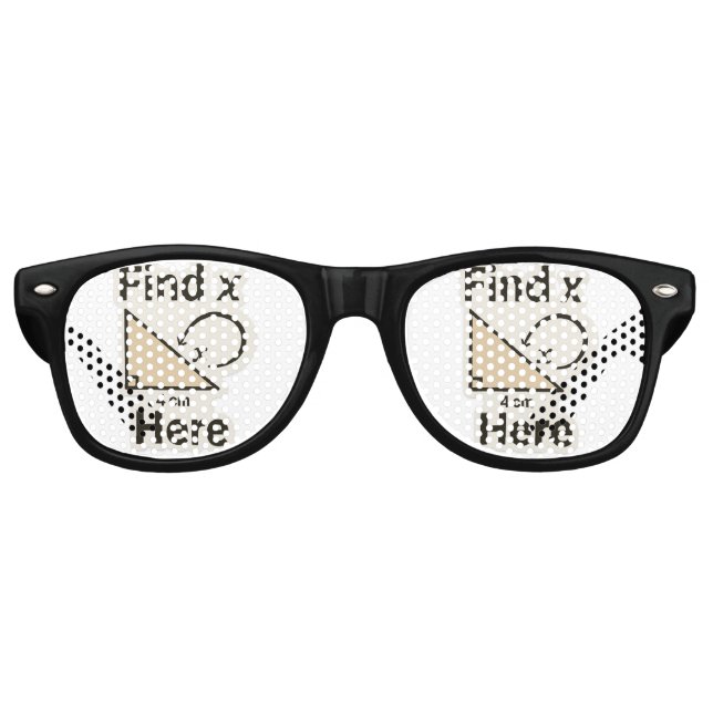 X Math Joke Sticker finden - Funny Geometry Puff Partybrille (Vorderseite)