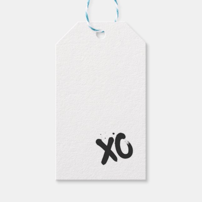 X O Liebe Geschenkmarke Geschenkanhänger (Vorderseite)
