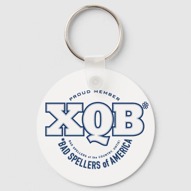 x.Q.B., Bad Spellers of America. Schlüsselanhänger (Vorderseite)