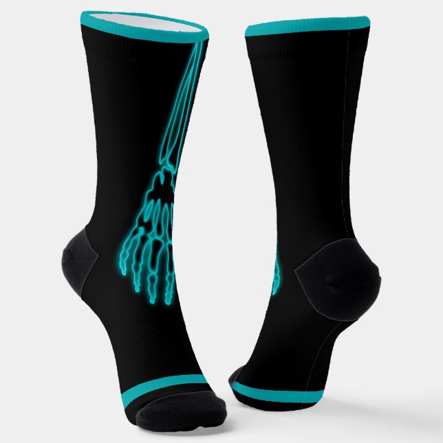 X-Ray der Hand und Finger Knochen Stilvolle Ärztin Socken (Gewinkelt)