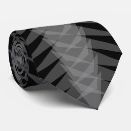 X Ray Gray On Black Spiny Modern Abstract Design Krawatte