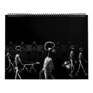 X-Ray Skeleton Black & White Kalender