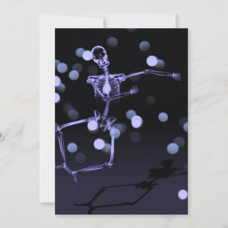 X-Ray Skeleton tanzen - Tief Lila Einladung