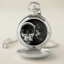 X-Ray-Skull & Clock-Parts - B&W