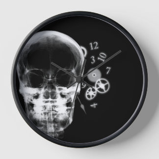 X-Ray-Skull & Clock-Parts - B&W Uhr