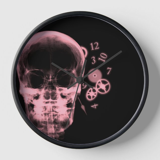 X-Ray-Skull & Clock-Parts - Red Uhr (Vorderseite)