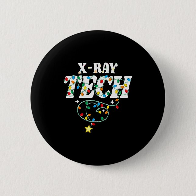 X-ray Tech Christmas Radiologic Technologist Techs Button (Vorderseite)