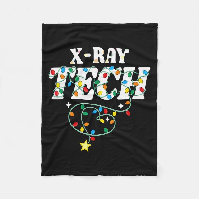 X-ray Tech Christmas Radiologic Technologist Techs Fleecedecke (Vorderseite)