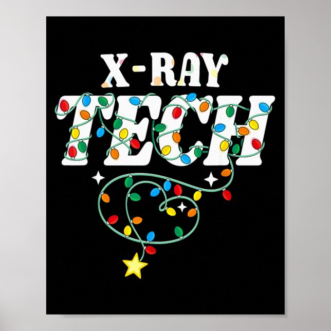 X-ray Tech Christmas Radiologic Technologist Techs Poster (Vorne)