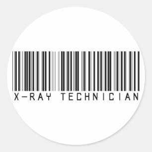 X-Ray Technician Bar Code Runder Aufkleber